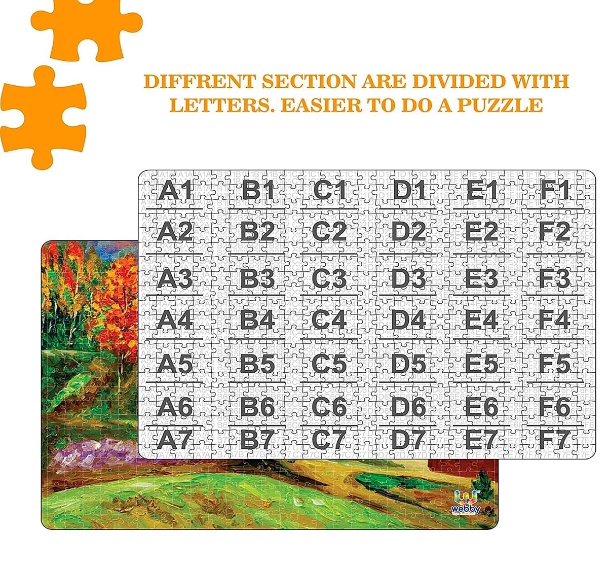 Webby Countryside Painting 500 Pieces Wooden Puzzle for Kids 7Y+, Multicolour