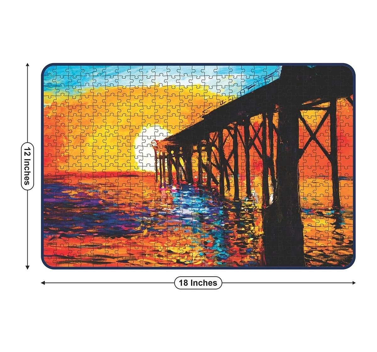 Webby Sunset Over Bridge Puzzle 500pcs,  6Y+ (Multicolour)