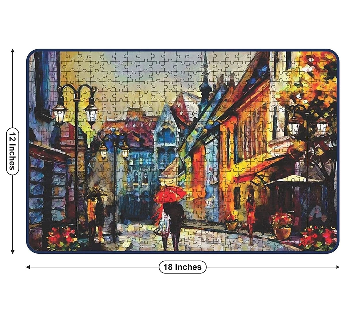 Webby Street in Hungary 500 Pieces Wooden Puzzle for Kids 7Y+, Multicolour