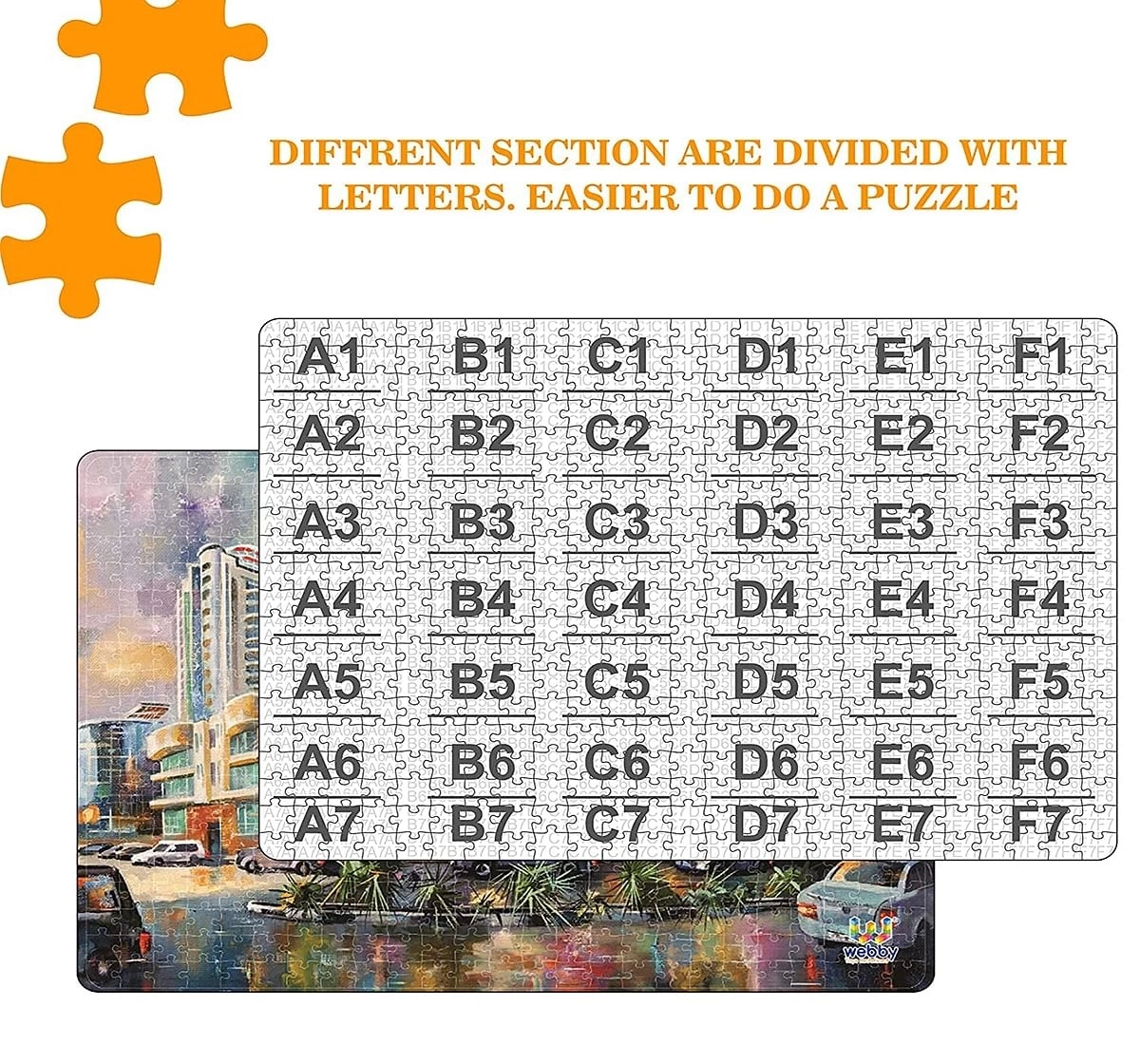 Webby Rainy Street Painting 500 Pieces Wooden Puzzle for Kids 7Y+, Multicolour