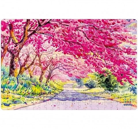 Webby Himalayan Cherry Blossm Wooden Puzzle 252pcs,  6Y+ (Multicolour)