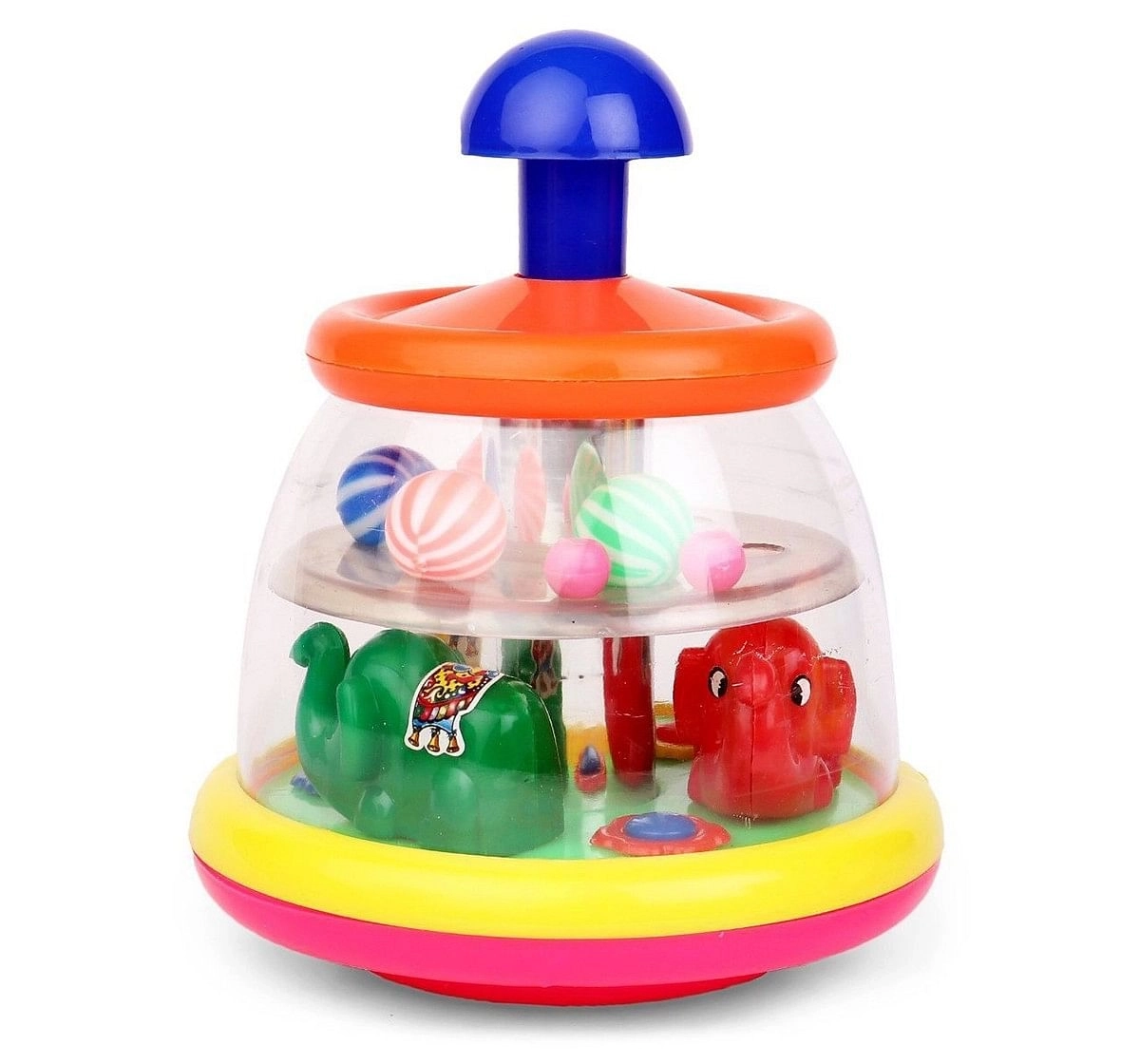 Toyspree Push N Spin Elephant,  18M+ (Multicolour)