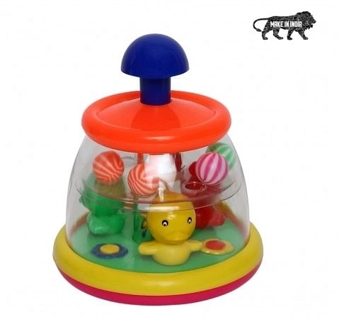 Toyspree Push N Spin Duck,  18M+ (Multicolour)