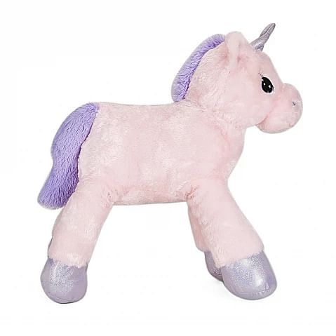 Fuzzbuzz Lying Unicorn, Quirky Soft Plush Toy for Kids, Pink, 100cm