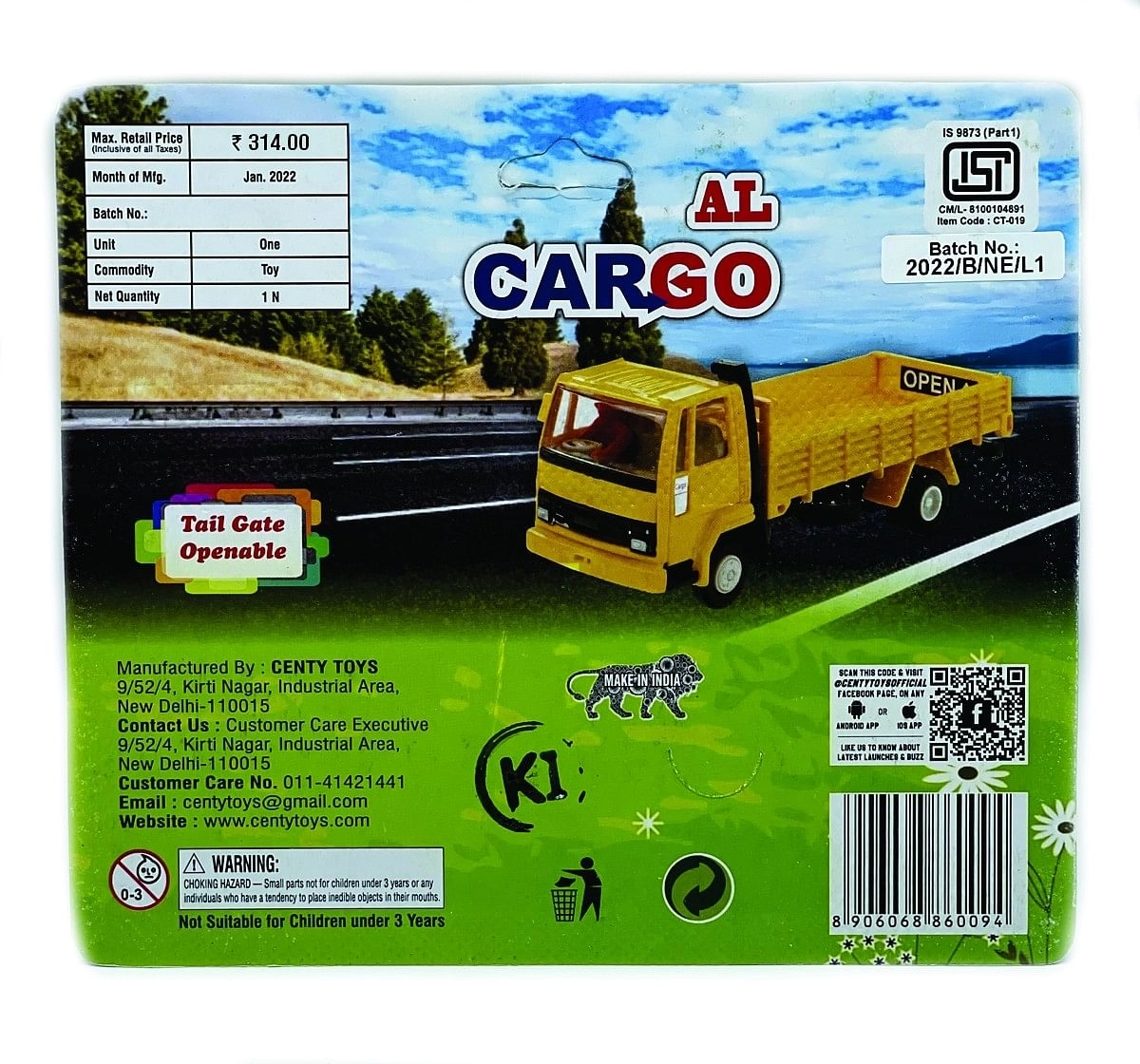 Centy Cargo Truck Multicolor 3Y+