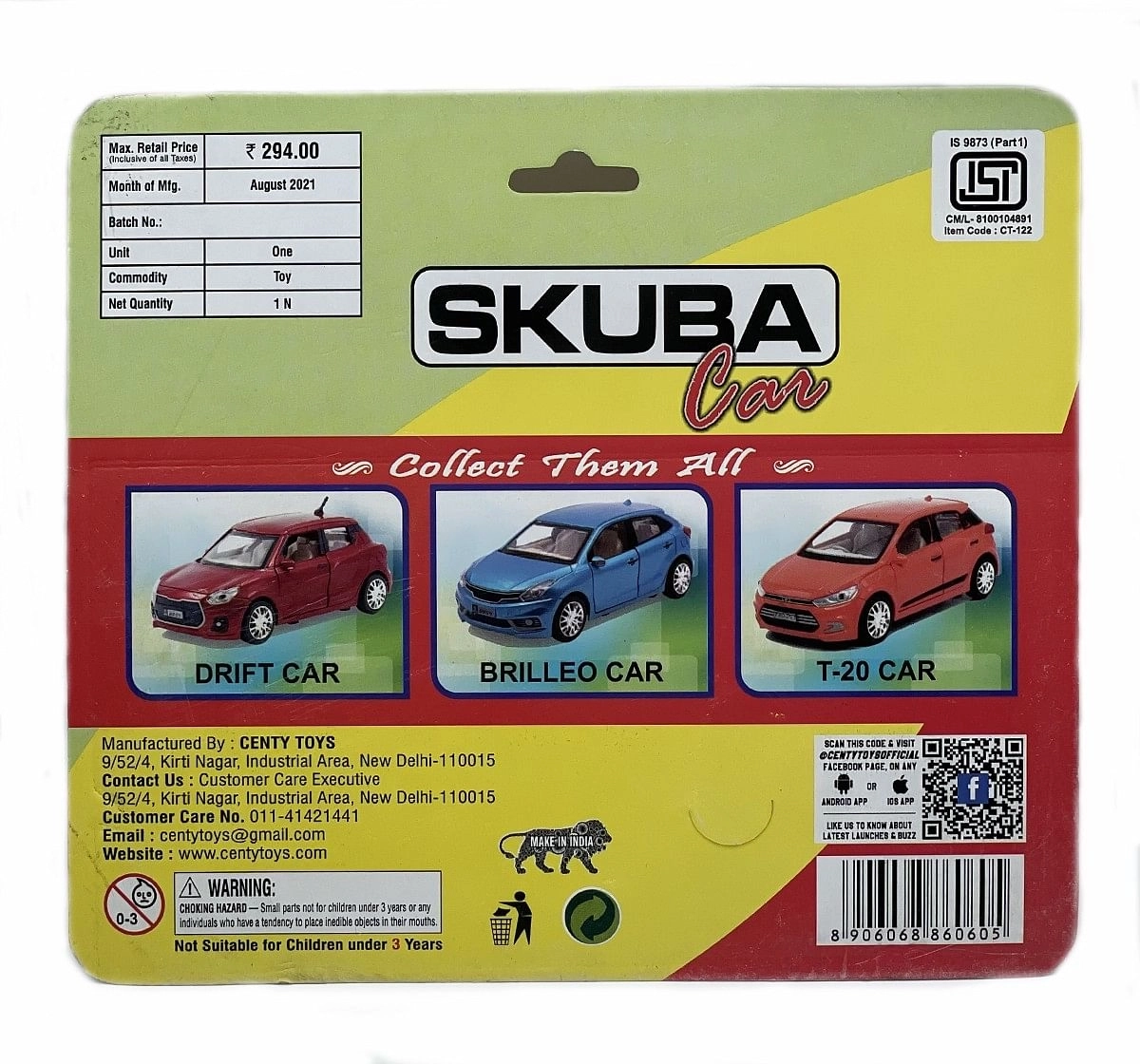Centy Skuba Car Door Openable Multicolor 3Y+