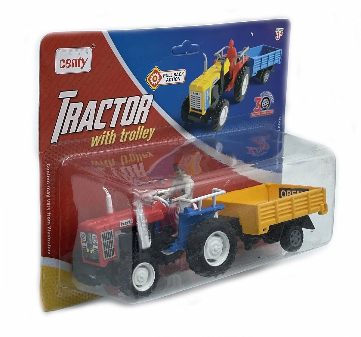 Centy Tractor with Trolley Multicolor 3Y+