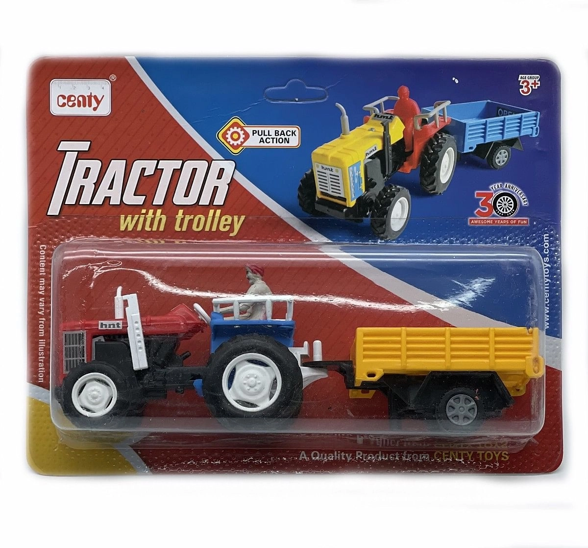 Centy Tractor with Trolley Multicolor 3Y+