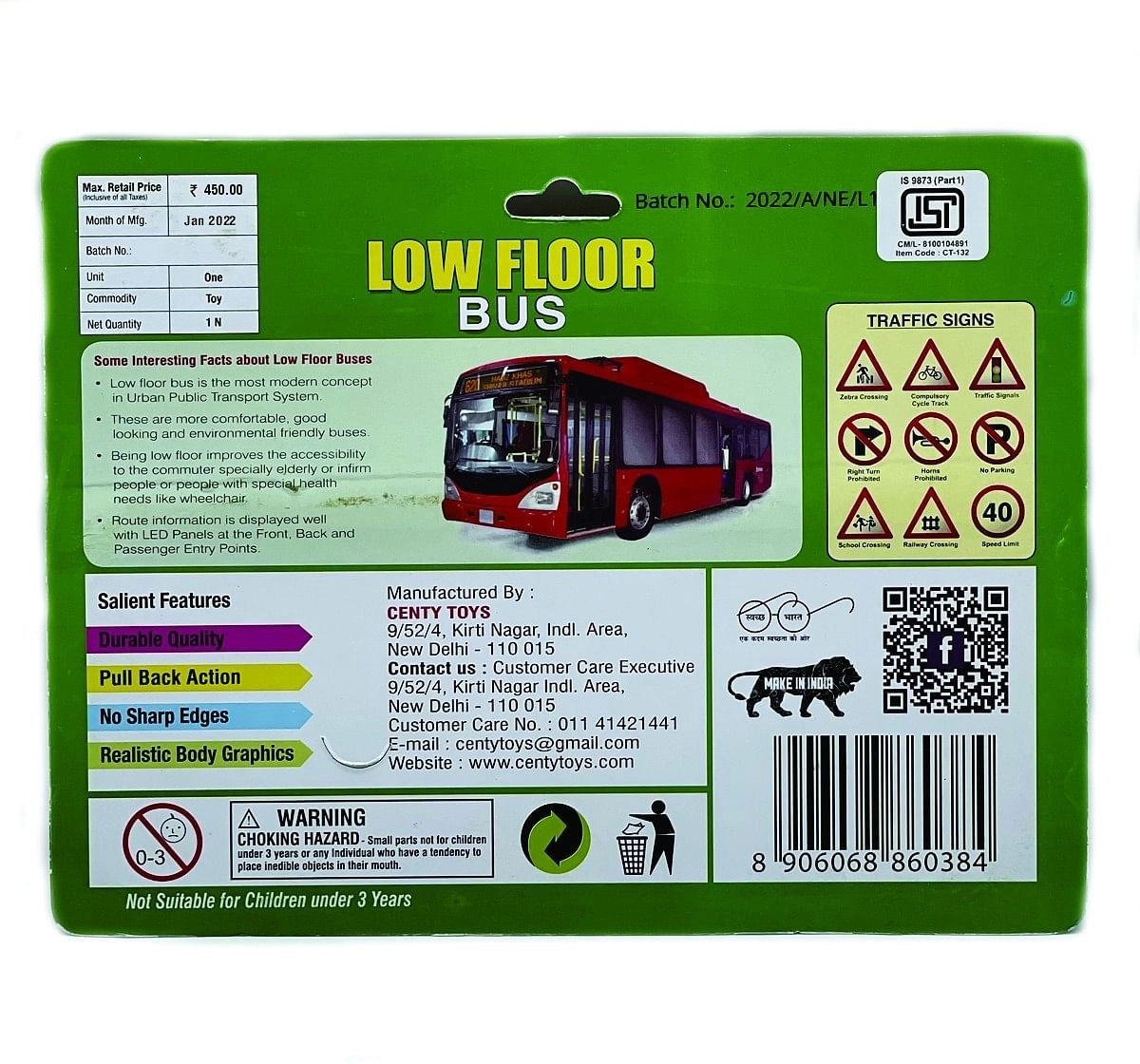 Centy Low Floor Bus Multicolor 3Y+