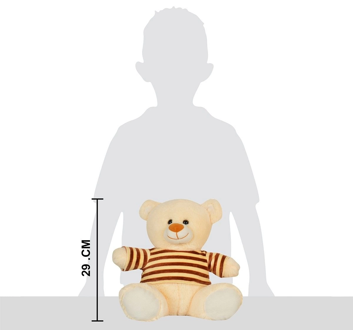 Mirada 30cm sitting teddy bear with Multicolor strip dress Multicolor 3Y+
