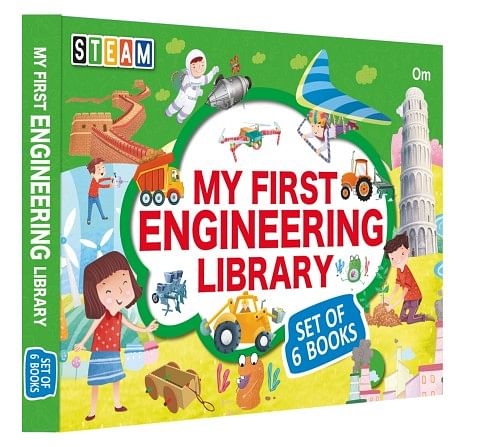 OM Books Encyclopaedia My First Engineering Library set of 6 books Multicolour 4Y+