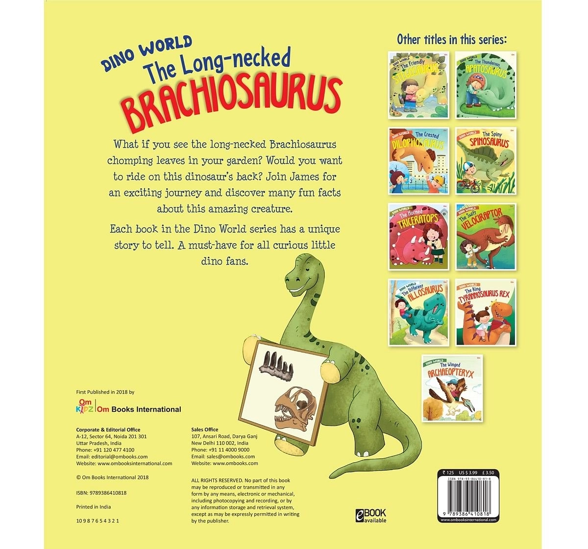OM Books Dino World The Long necked Brachiosaurus Multicolour 6Y+