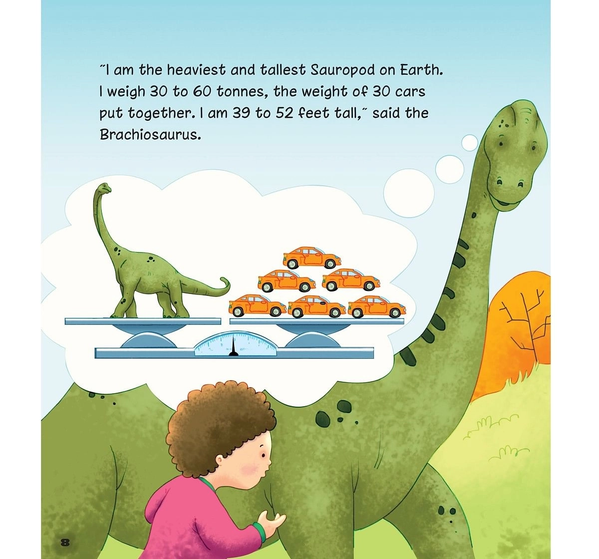 OM Books Dino World The Long necked Brachiosaurus Multicolour 6Y+