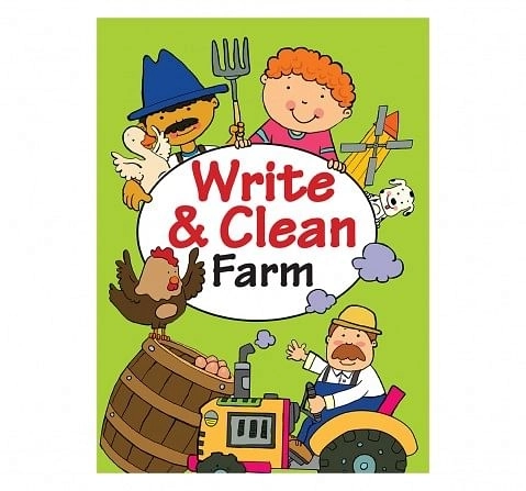 Om Kidz: Write & Clean Farm , 16 Pages Book, Paperback