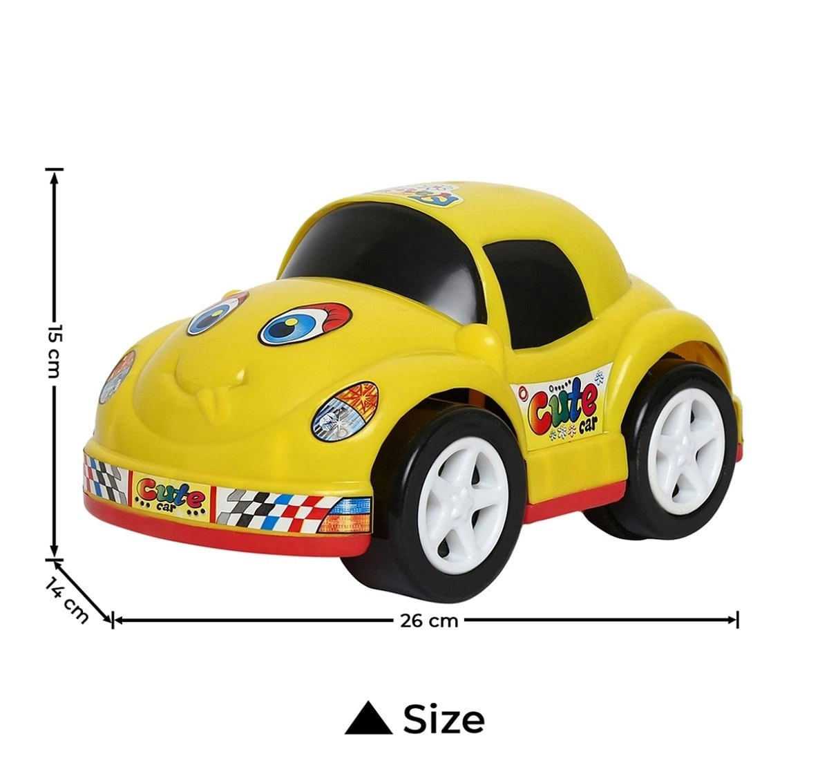 Toyspree Friction Powered Cute Car for Kids, 18M+ (Multicolor)