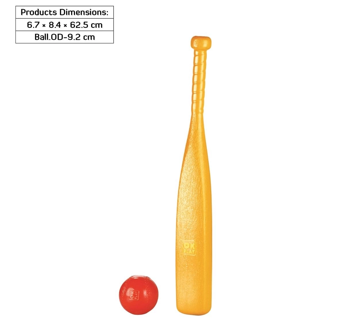 Ok Play Junior Striker Baseball Bat with Ball for Kids Multicolor 5Y+