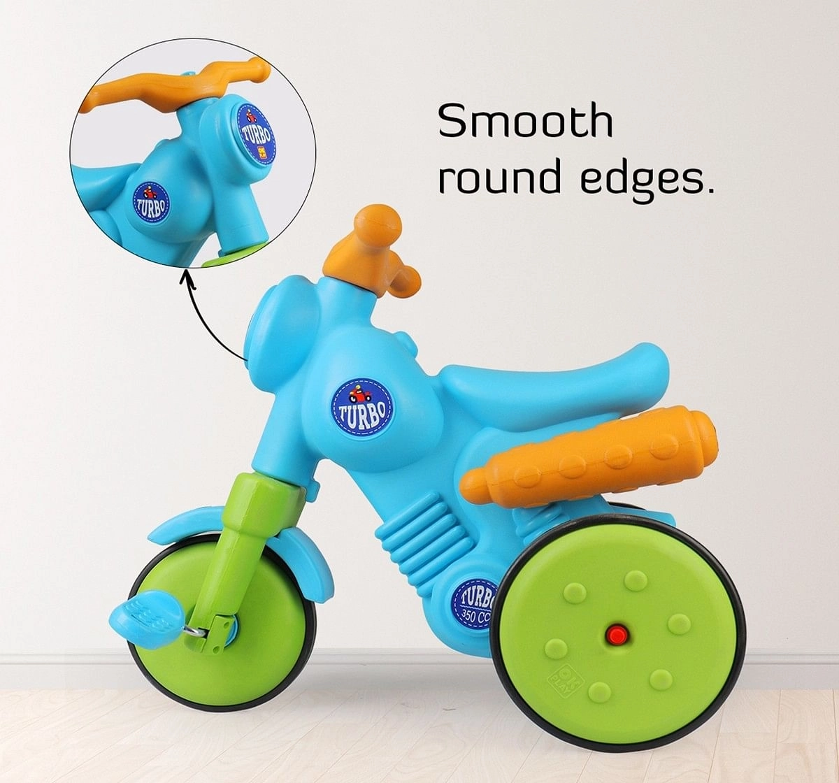 Ok Play Turbo Bike for KidsBike ride on Blue 3Y+