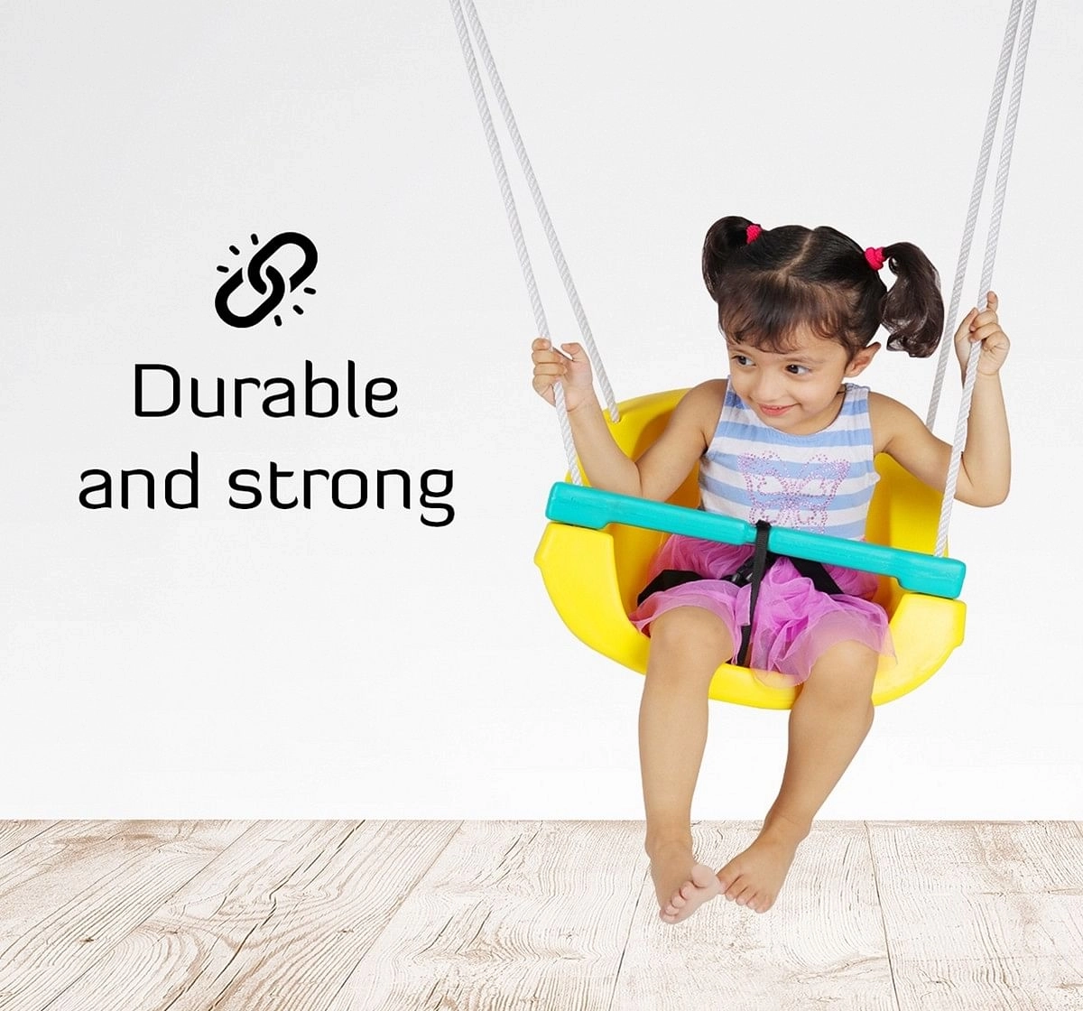 Ok Play Swing for kids Adjustable Swing Yellow 18M+