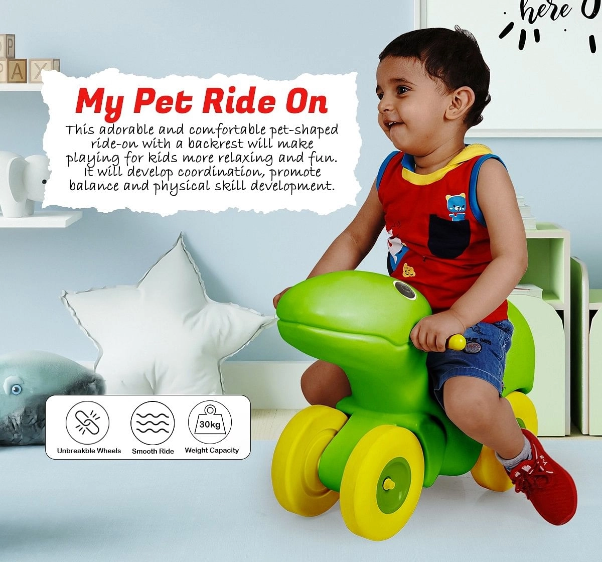 Ok Play My Pet Ride On Ride On Push Car for toddlers Blue 3Y+
