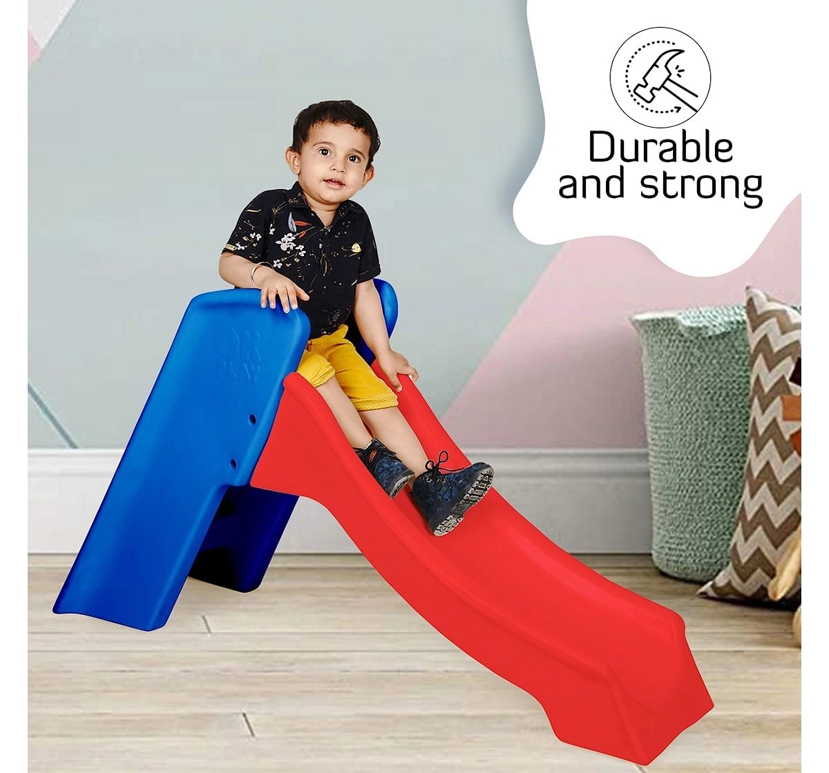 Ok Play Slide Ladder Kids Babies Slide Multicolor 18M+