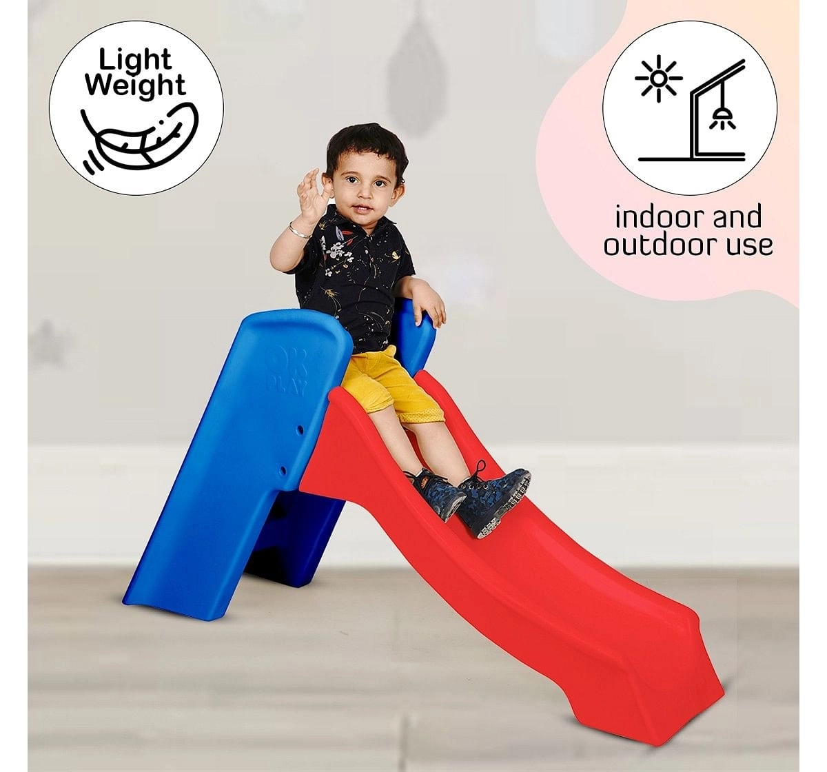 Ok Play Slide Ladder Kids Babies Slide Multicolor 18M+