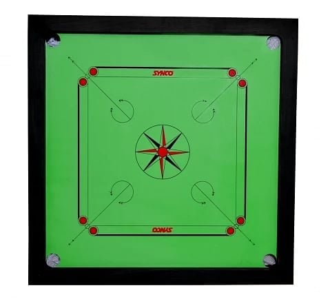 Synco Green Carrom 2"X1.5" 8Mm, Board & Card Games, 3Y+