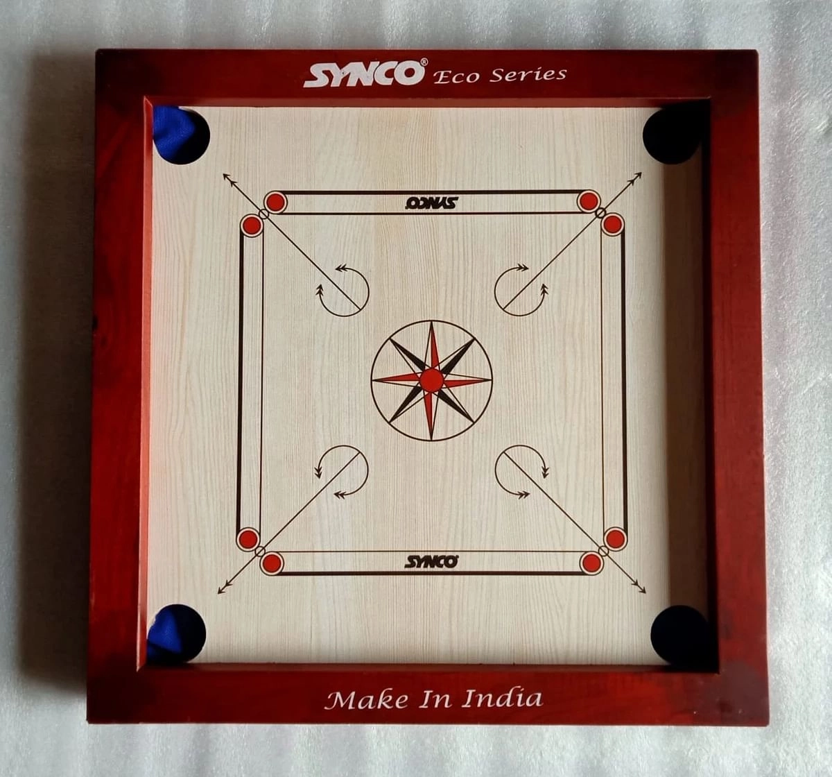 Synco 18"X18" Eco Wooden Texture Board & Card Games, 3Y+