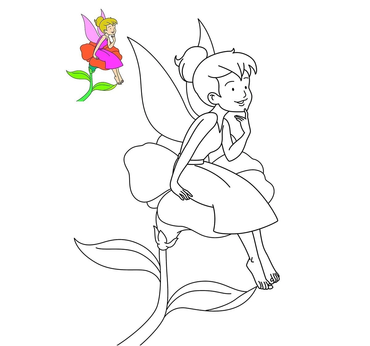 Fairies Copy Colouring Book, 16 Pages Book, Paperback