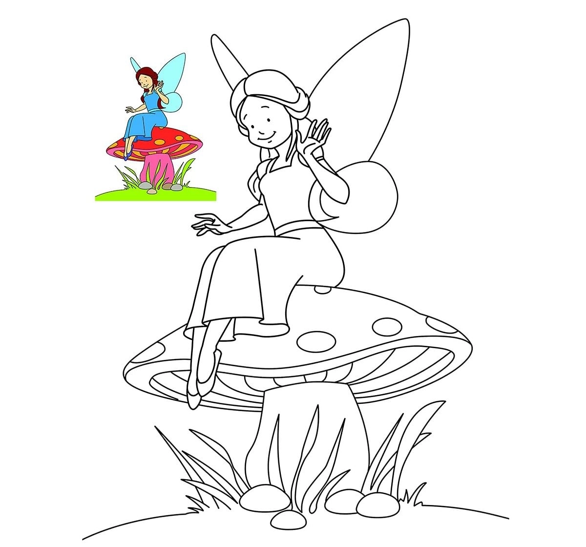 Fairies Copy Colouring Book, 16 Pages Book, Paperback