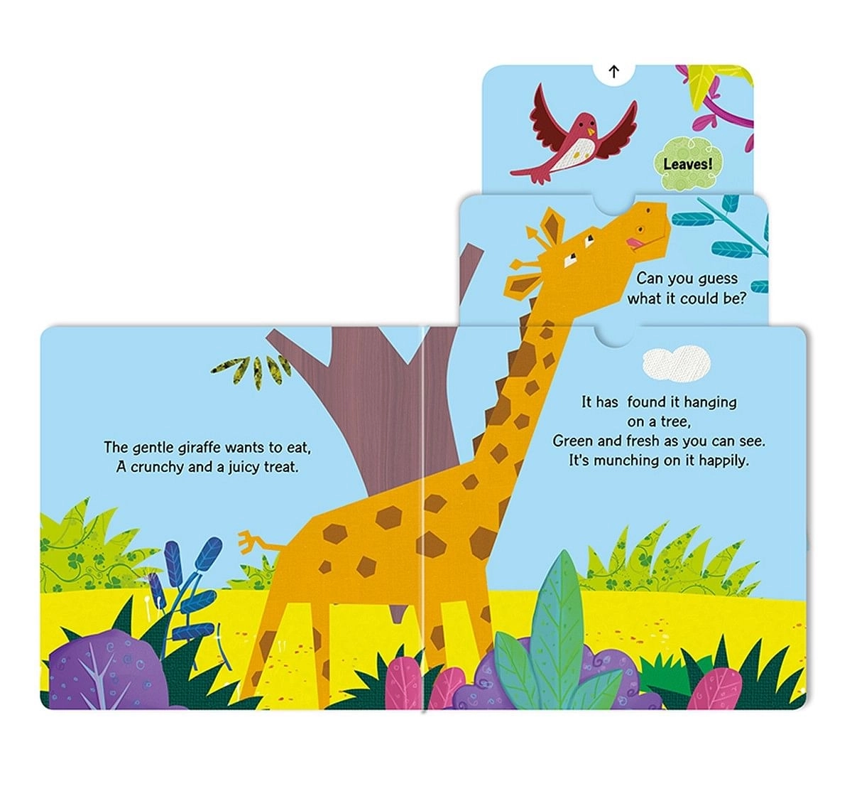 Om Kidz: Slide And See Jungle 10 Pages Book By Kirti Pathak, Board Book