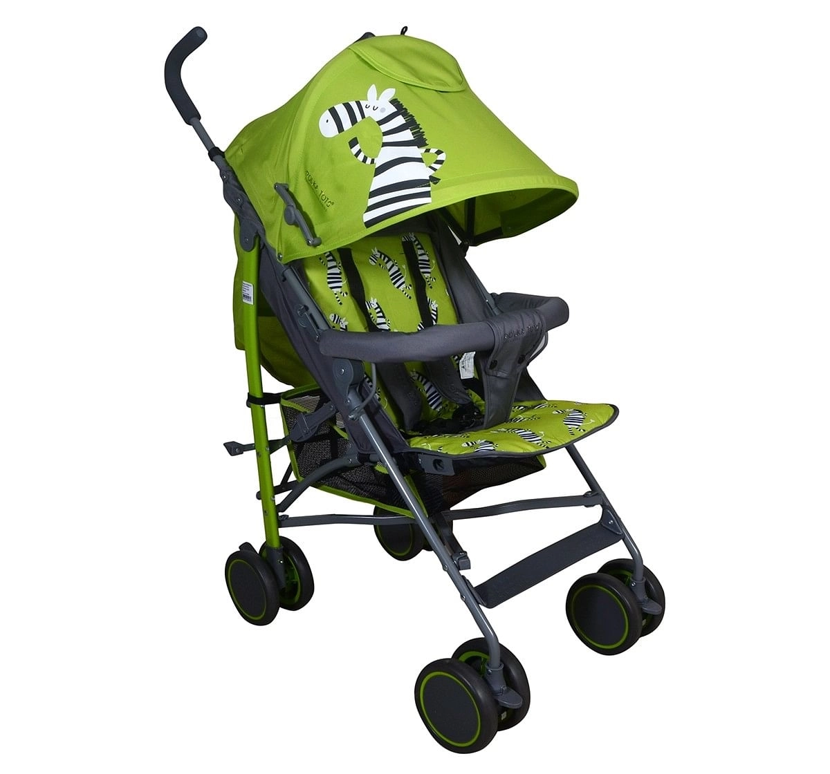 Polka Tots Baby Pram Stroller Zebra, 0M+ (Green)