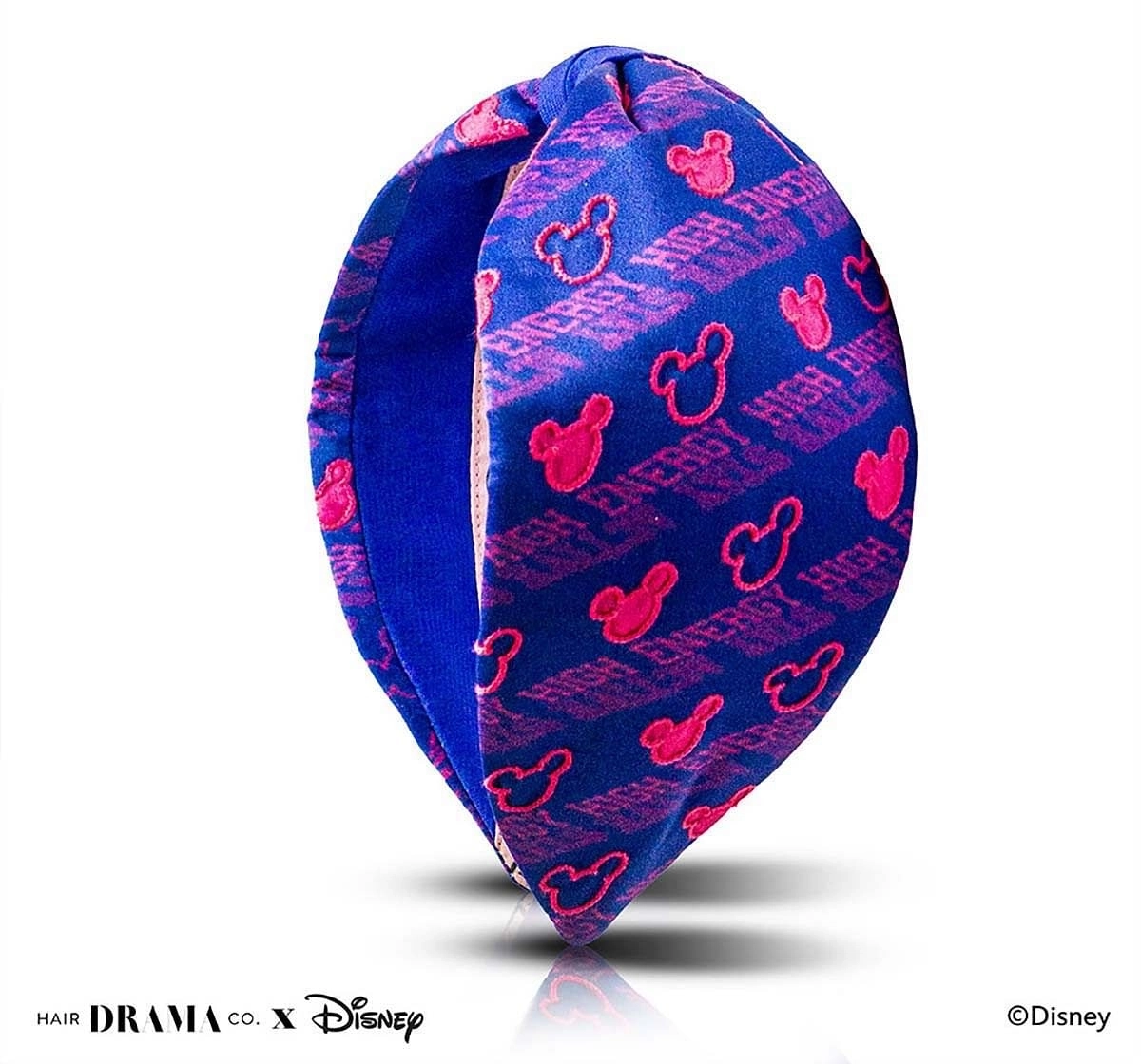 Hair Drama Company Disney Mickey Vibes Knotted Headband(One Size),  9Y+(Blue)