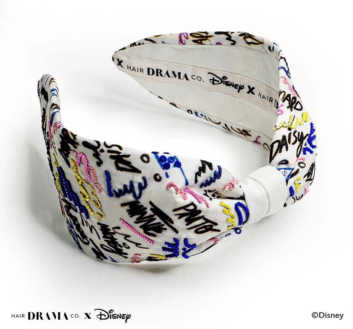 Hair Drama Company Disney Mickey And Friends Knotted Headband(One Size),  9Y+(White)