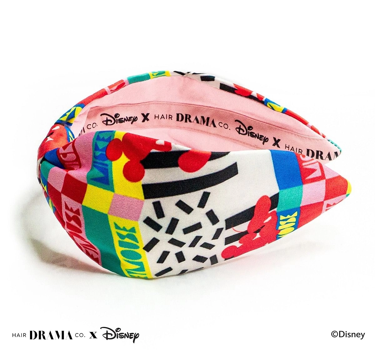 Hair Drama Company Disney Mickey Mouse Knotted Headband(One Size),  9Y+(Multicolor)