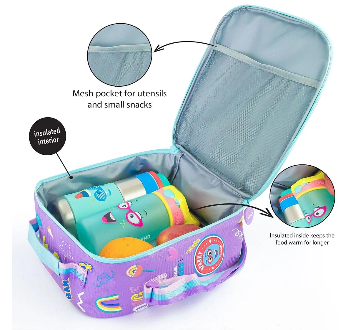 Rabitat Insulated Outpack Lunch Bag, Sparky Blue, 5Y+