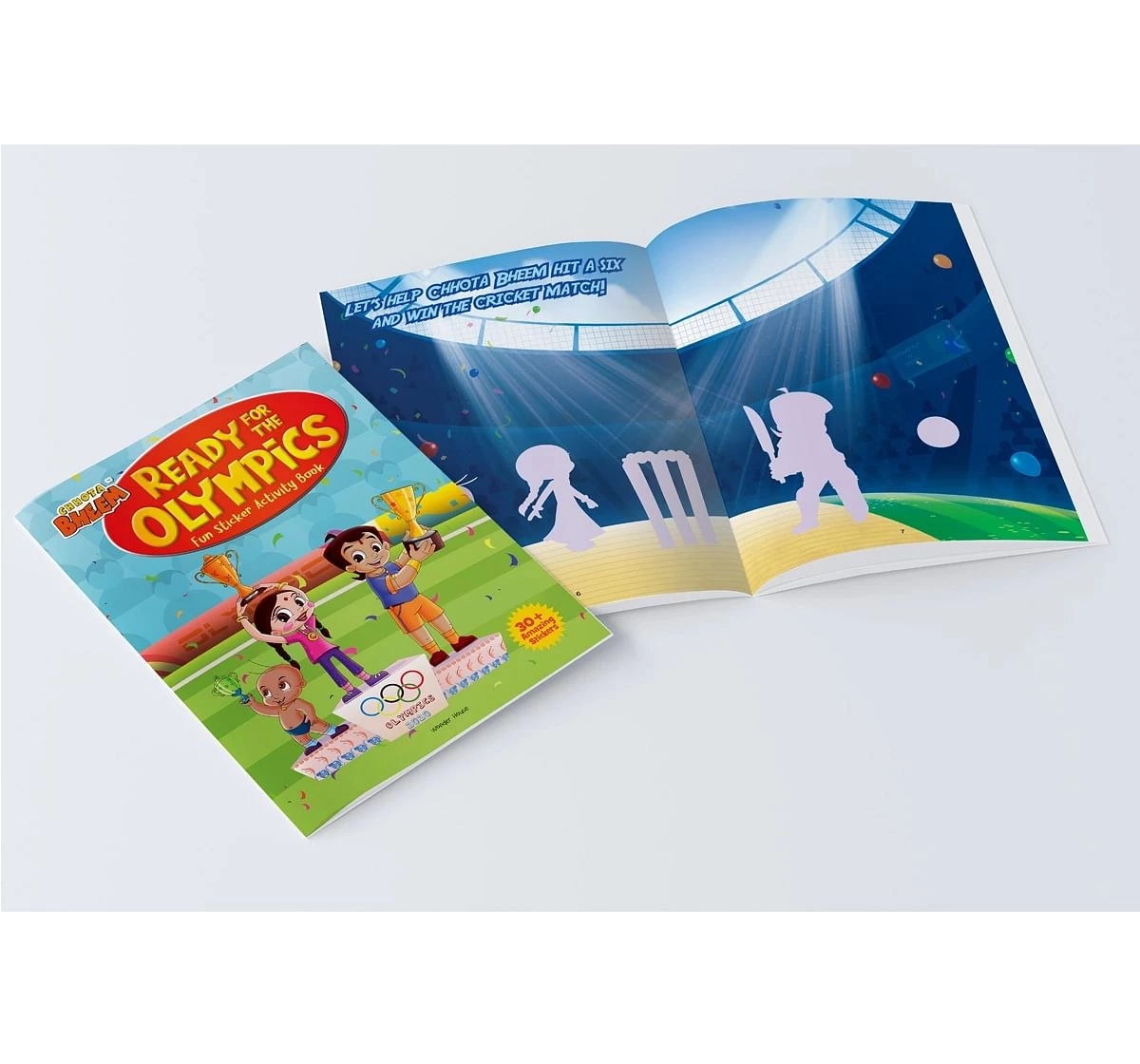 Wonder House Books Chhota Bheem Ready For the Olympics Fun Sticker Activity Book for kids 3Y+, Multicolour