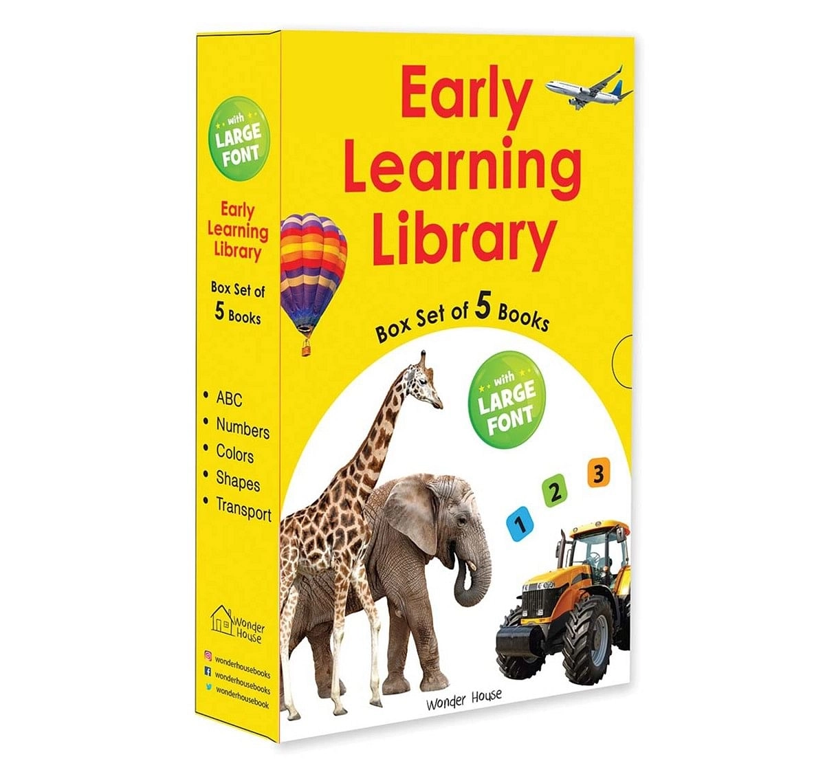 Wonder House Books Early Learning Library Pack 1 Box Set of 5 Books Hardcover Multicolor 3Y+