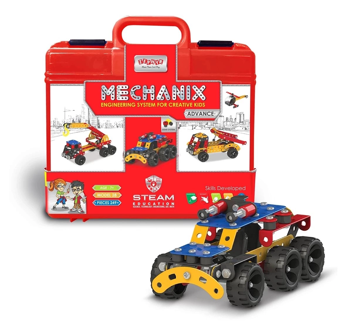 Mechanix Advance Advance Smart Bag, Construction Toy, Building Blocks, Diy Toy - Multicolour, 8Y+