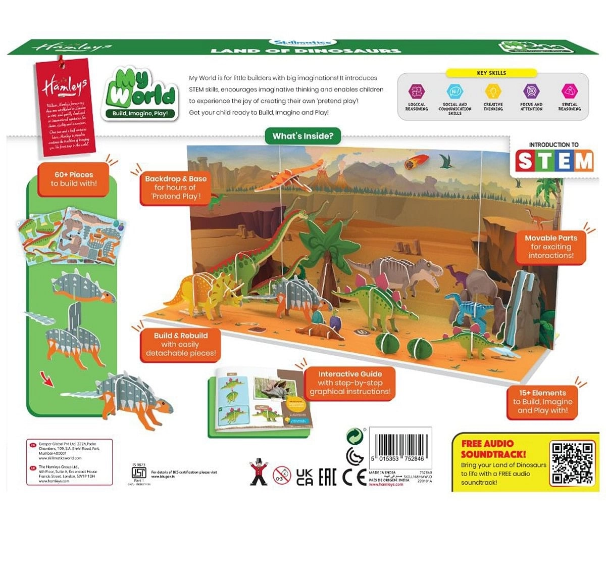 Skillmatics My World Land of Dinosaurs Paper STEM Toys Multicolor 3Y+