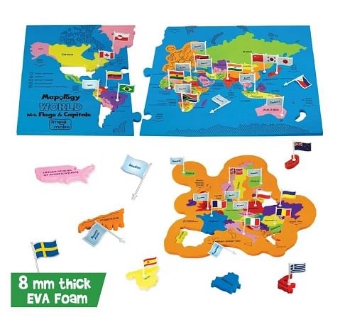 Youreka Mapology World Flags Capitals for Kids Multicolor 5Y+