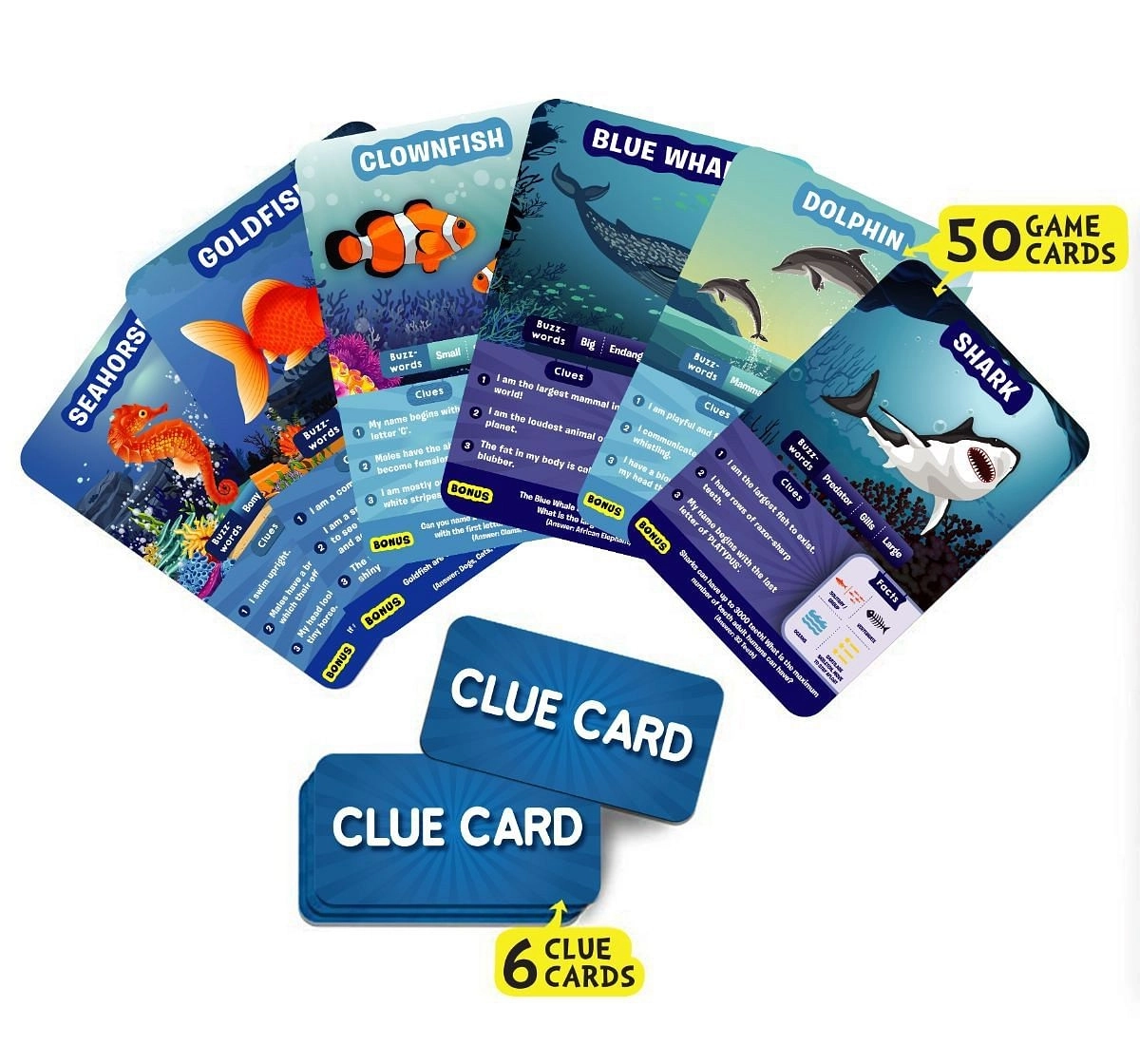 Skillmatics Guess in 10 Underwater Animals Paper card game Multicolor 3Y+
