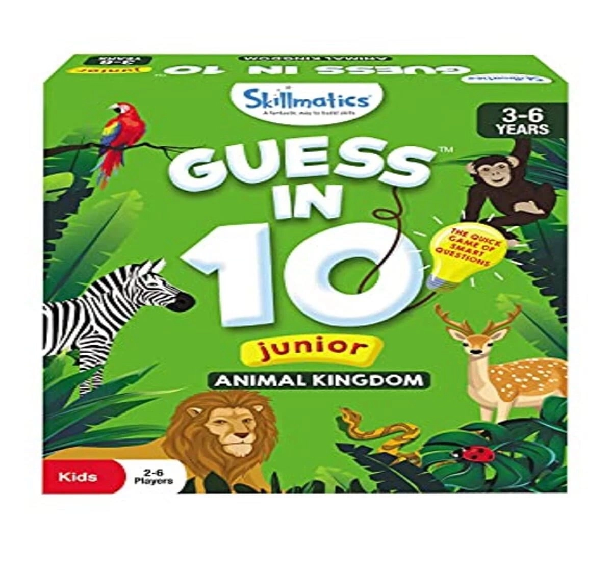 Skillmatics Guess In 10 Junior Animal Kingdom Board Game for kids 3Y+, Muliticolour