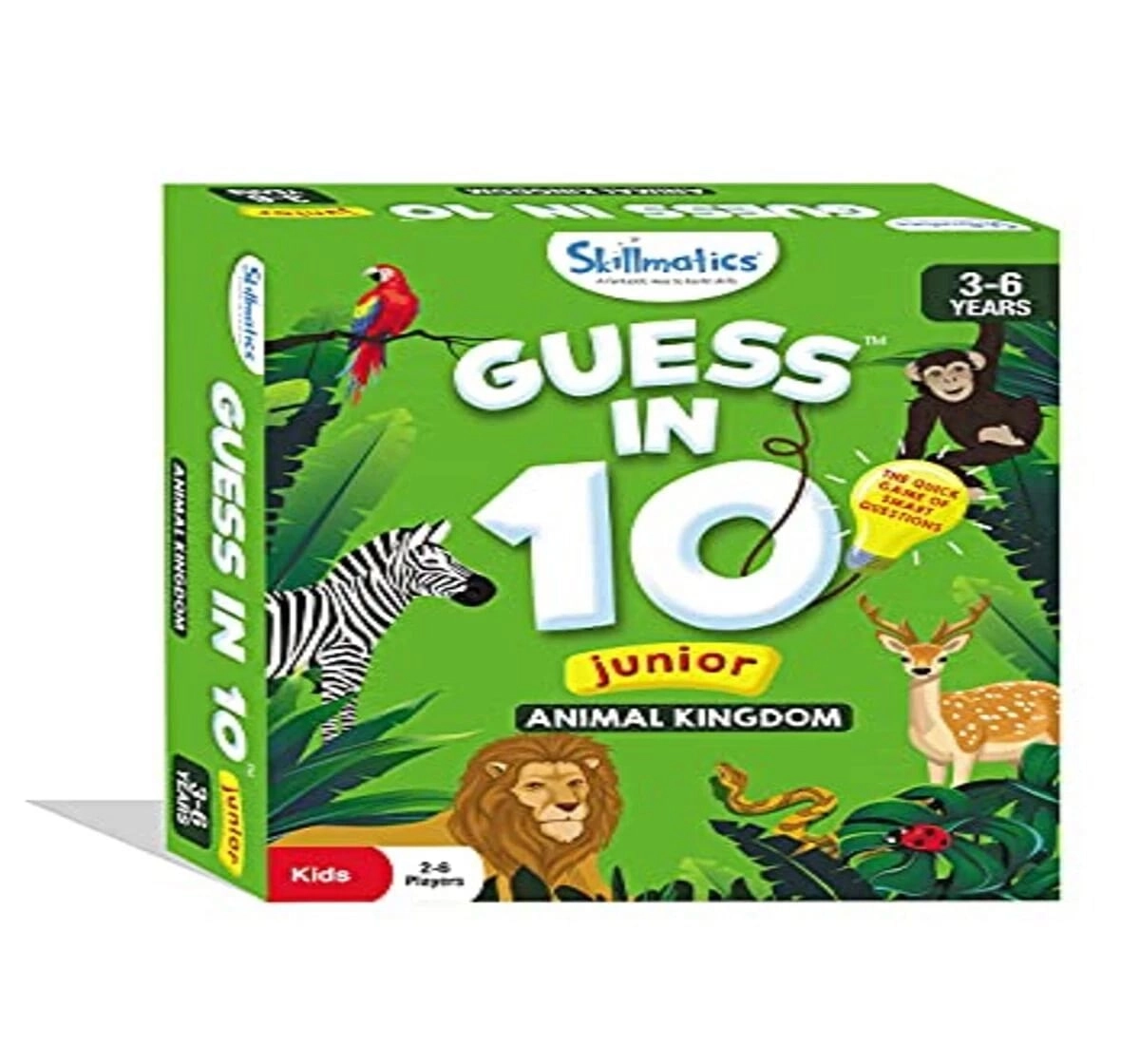 Skillmatics Guess In 10 Junior Animal Kingdom Board Game for kids 3Y+, Muliticolour