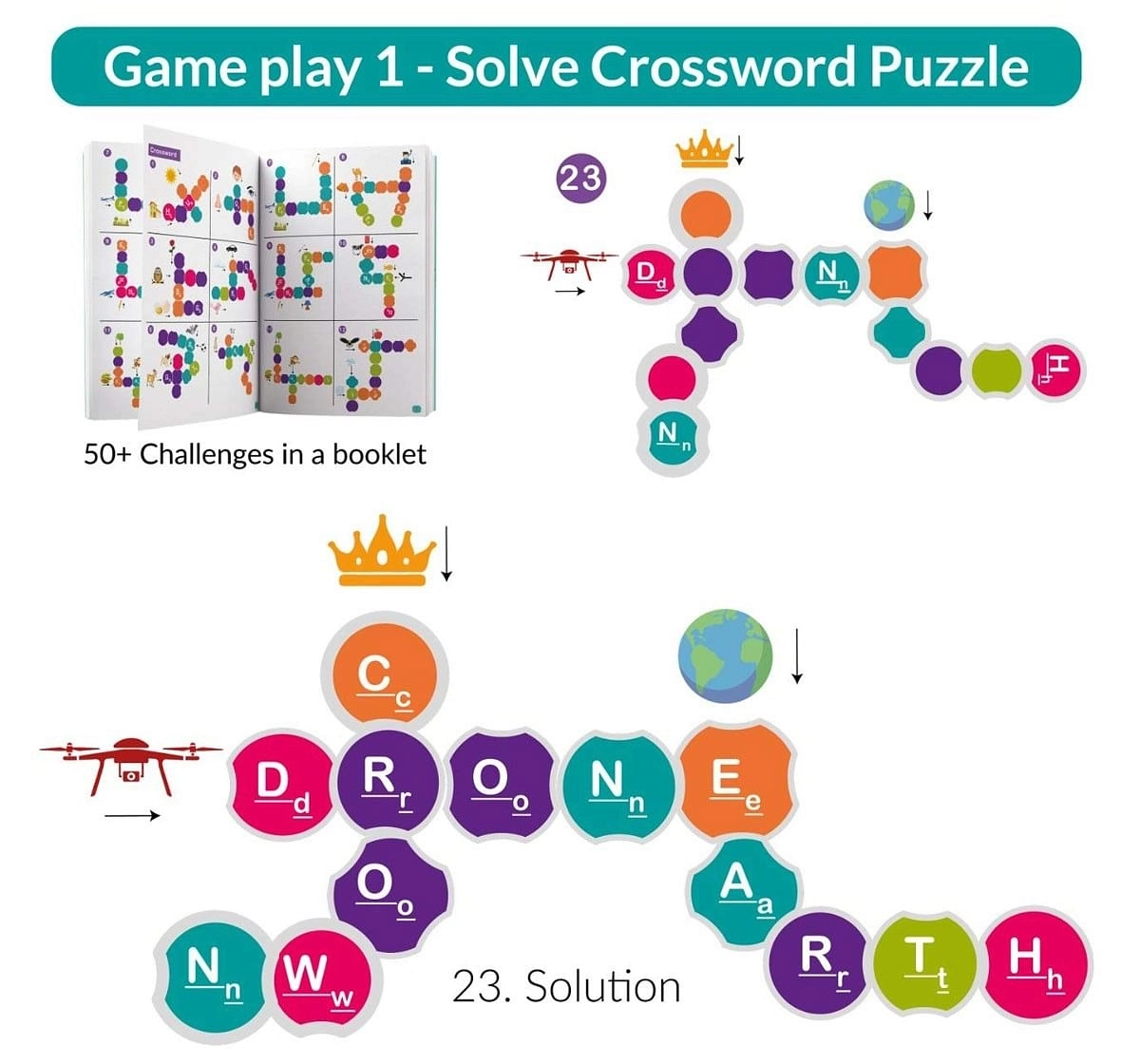 Butterfly Edufields Learn to Spell Crossword games Multicolour 5Y+