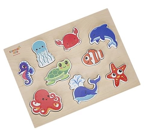Shooting Star Sea Animals Chunky 9 Piece Puzzle for kids 3Y+, Multicolour