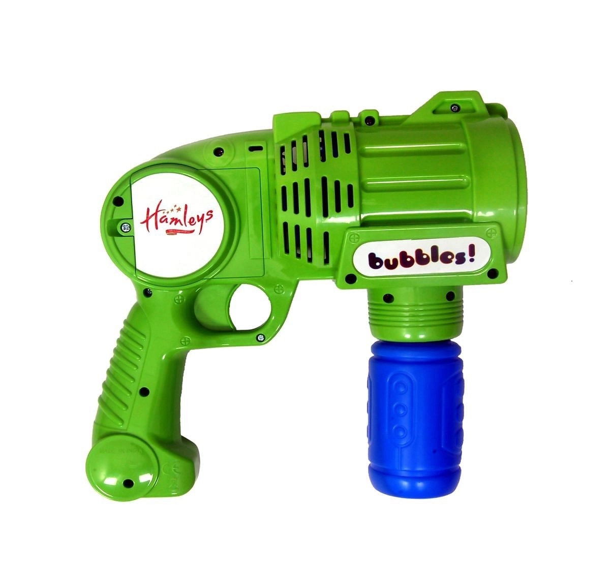 Hamleys Bubble Blaster With LED Light & 110 ml Bubble Solution Impulse Toys for Kids Green 3Y+