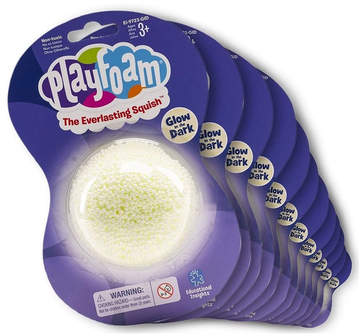 Learning Resources Playfoam Glow In The Dark Jumbo Pods, Assorted, 3Y+