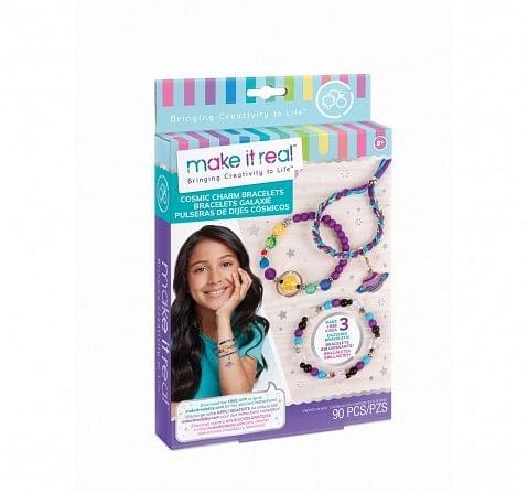 Make it Real Galaxy Jewelry Bead Bracelet DIY kits Multicolor 8Y+