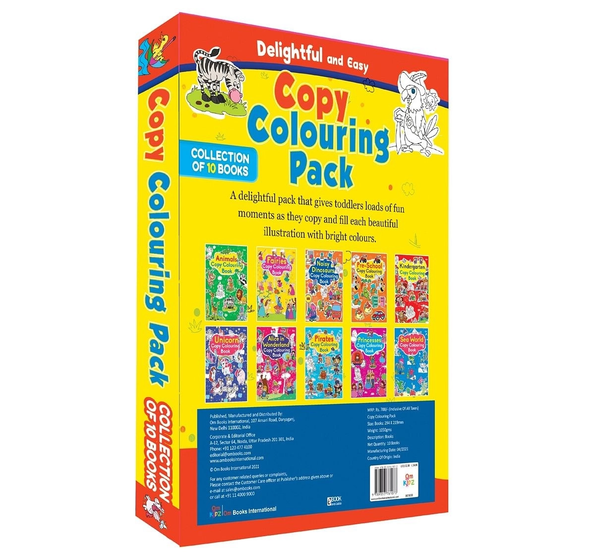 OM Books Copy Colouring Pack 2 Box Multicolour 3Y+