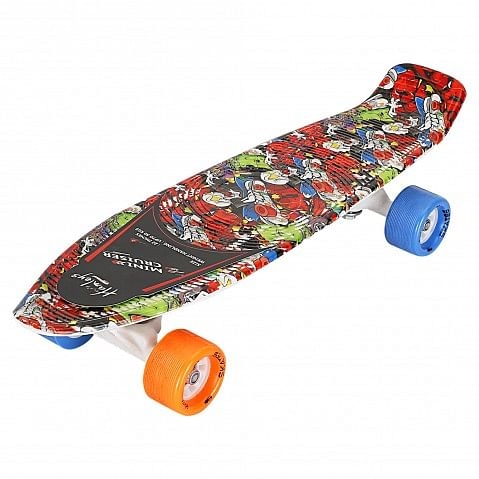 Hamleys Penny Skate Board for kids 7Y+, Red and Black